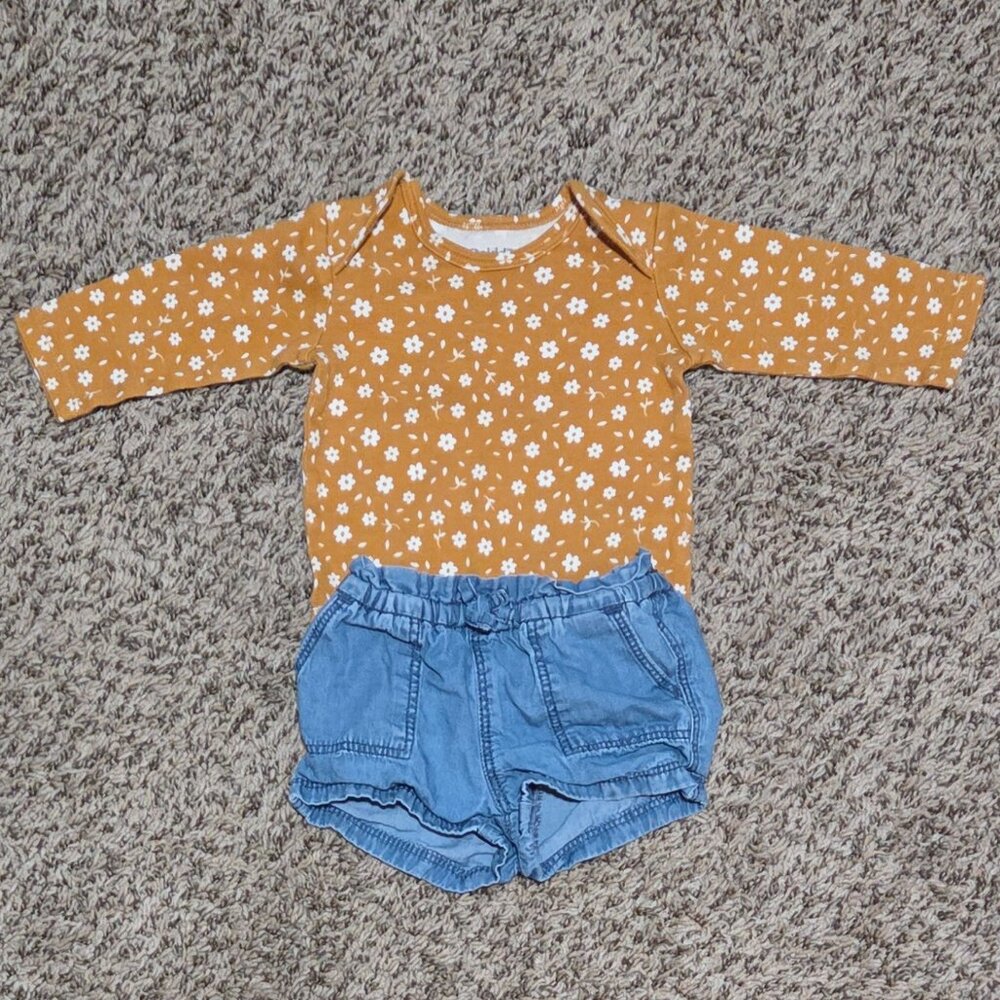 Baby Girl Boho Matching Set, 3 months